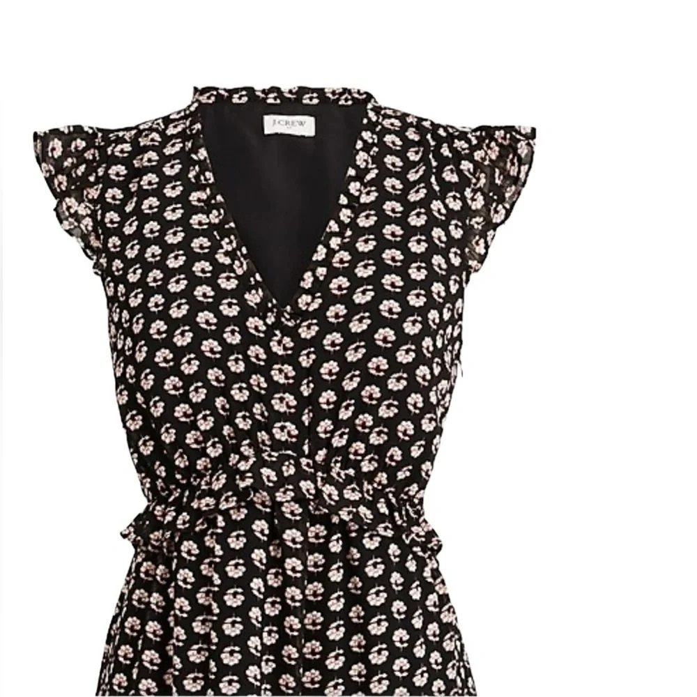 J.Crew Ruffle V Neck‎ Floral Cap Sleeve Dress NWT
